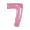  Rózsaszín 7-es Light Pink szám fólia lufi 92 cm