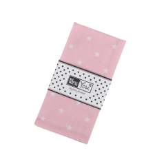  Rózsaszín csillagos textil szalvéta papírárú, csomagoló és tárolóeszköz