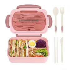  Rózsaszín ételhordó doboz evőeszközökkel HP718754-r papírárú, csomagoló és tárolóeszköz