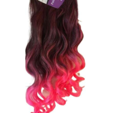  RÓZSASZÍN-FEKETE ombre 5 csatos hullámos póthaj póthaj