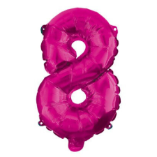  Rózsaszín Hot Pink 8-as szám fólia lufi 95 cm party kellék