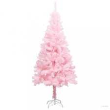  Rózsaszín PVC műkarácsonyfa állvánnyal 210 cm műfenyő