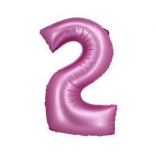  Rózsaszín Satin Pink 2-es szám fólia lufi 76 cm party kellék