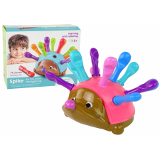 Rózsaszín sündisznó puzzle színes tüskékkel puzzle, kirakós