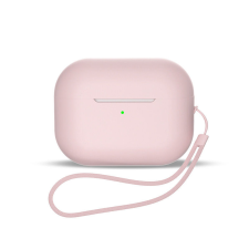 Rózsaszín szilikon tok AirPods 3-hoz csuklópánttal fülhallgató, fejhallgató tok