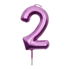  Rózsaszín színű számgyertya – 2 party kellék