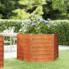  Rozsda színű corten acél kerti magaságyás 129 x 129 x 77 cm