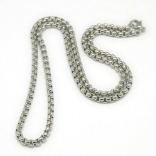 Rozsdamentes acél box chain férfi nyaklánc, 60 cm x 4 mm nyaklánc