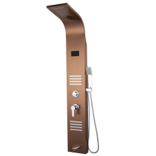  Rozsdamentes acél hidromasszázs zuhanypanel 5 funkciós, digitális-réz szatén TRENDYS csaptelep