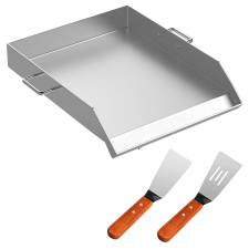  Rozsdamentes acél serpenyő, univerzális lapos felső, faszén/gázrács, edény