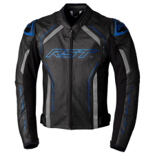 RST S1 CE Bőrdzseki - Fekete/Szürke/Neonkék Méret M motoros kabát