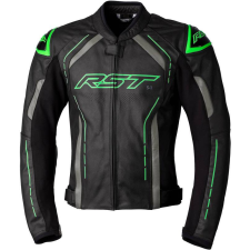 RST S1 CE Bőrdzseki - Fekete/Szürke/Neonzöld Méret 3XL motoros kabát