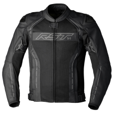 Rst s-1 mesh bőrdzseki férfi - fekete motoros kabát