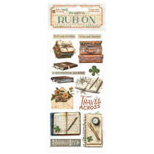  Rub-on cm 10,16x21,6 - Art of Travelling notebooks dekorációs kellék