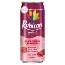 Rubicon Rubicon Spring Black Cherry-Raspberry ízű szénsavas üdítő 330ml üdítő, ásványviz, gyümölcslé