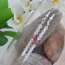  Rubin kővel díszített kristály fülbevaló /55/ fülbevaló