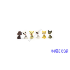  Rugós fejű kutya figura 6x3,5x2 cm dekorációs kellék