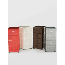 RUHÁSSZEKRÉNY 4 RATTAN FIÓK, 91X 37.5 X 46, KÜLÖNBÖZŐ SZÍNEK bútor