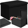 Ruhhy Black velvet pouf 60x30x30 cm Ruhhy 25995