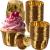Ruhhy cupcake/muffin pohár, papír, arany, 50 db
