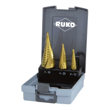 RUKO A101126TRO HSS fokozatfúró készlet, 3 részes, 4-12 mm, 4-20 mm, 4-30 mm (A101126TRO) fúrószár