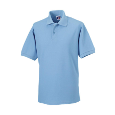 Russell Europe Férfi galléros munkaruha Russel Hard Wearing Polo Shirt 4XL-ig - 3XL, Ég kék férfi póló