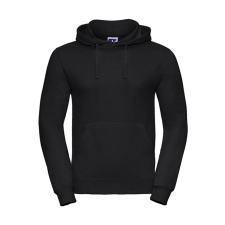 Russell Europe Férfi kapucnis hosszú ujjú pulóver Russell Europe Hooded Sweatshirt M, Fekete férfi pulóver, kardigán