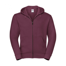 Russell Europe Férfi kapucnis hosszú ujjú pulóver Russell Europe Men&#039;s Authentic Zipped Hood 3XL, Burgundi vörös férfi pulóver, kardigán