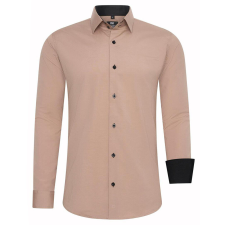RUSTY NEAL férfi ing R-44 hosszú ujjú karcsú fazon, Bézs 3XL férfi ing