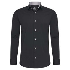 RUSTY NEAL férfi ing R-44 hosszú ujjú karcsú fazon, Fekete 6XL