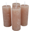  Rusztikus henger gyertya 40x100mm sötét bézs 4db/csom (db ár)