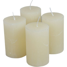 Rusztikus henger gyertya 60x100mm ivory 4db/csom (db ár) gyertya
