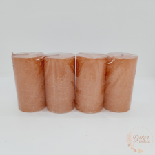  Rusztikus henger gyertya - metál lazac dekorációs kellék