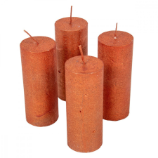 Rusztikus metál henger 40x100 mm salmon 4db/csom (db ár) gyertya