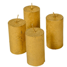  Rusztikus metál henger 40x75mm arany 4db/csom (db ár) dekorációs kellék