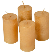  Rusztikus metál henger 40x75mm pezsgő 4db/csom (db ár) gyertya