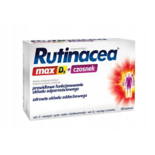 Rutinacea Max D3 + Fokhagyma, Táplálkozási Kiegészítő Az Immunitásért, 60 Tablettával gyógyhatású készítmény