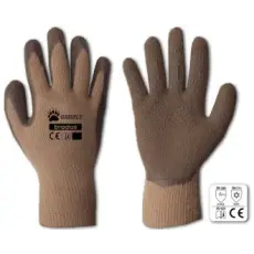  RWG10 Kesztyű, latex, barna GRIZZLY latex 10 24 pár/kart.