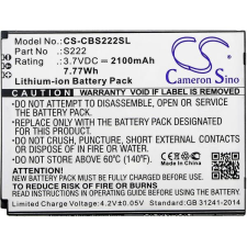 S222 Telefon akkumulátor 2100 mAh mobiltelefon akkumulátor