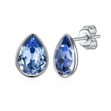  S925 Ezüst Csepp Alakú Fülbevaló Kék Swarovski® Kristállyal fülbevaló