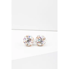  S925 Ezüst Gömb Fülbevaló Bézs És Színes Swarovski® Kövekkel fülbevaló