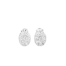  S925 Ezüst Ovális Fülbevaló Swarovski® Kövekkel fülbevaló