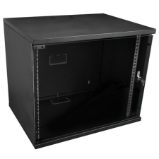 S-Link 19" Fali rack szekrény 9U 530x400mm - Fekete (36093) asztali számítógép kellék
