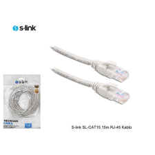 S-Link Kábel - SL-CAT15 (UTP patch kábel, CAT5e, szürke, 15m) kábel és adapter
