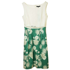S. Oliver Comma fehér-zöld női ujjatlan ruha – 40