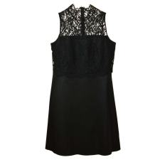 S. Oliver Comma fekete, csipkés női ruha – 40 női ruha