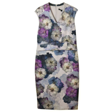 S. Oliver Comma lila, virágmintás női ruha – 38