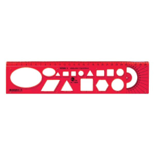  Sablon vonalzó OPTIMA piros 30cm vonalzó