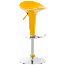 Saddle bárszék elforgatható lábtartóval sárga - króm 1015907 bútor