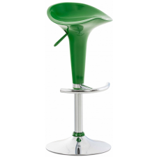 Saddle bárszék elforgatható lábtartóval zöld - króm 1015934 bútor